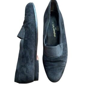 Stephane Kelian Pour Zilli Black Suede Flats Loafer Women SZ 9.5 Us (7.5 UK)